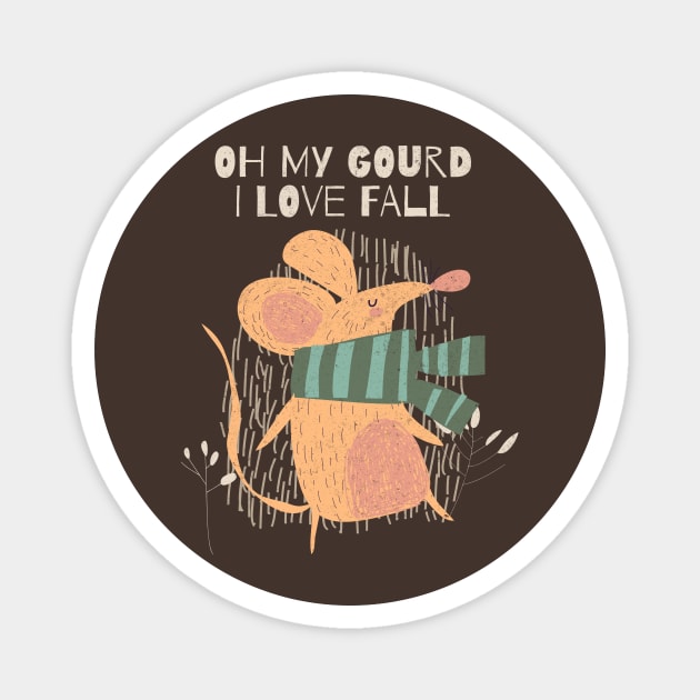 Oh my gourd Magnet by Biddie Gander Designs